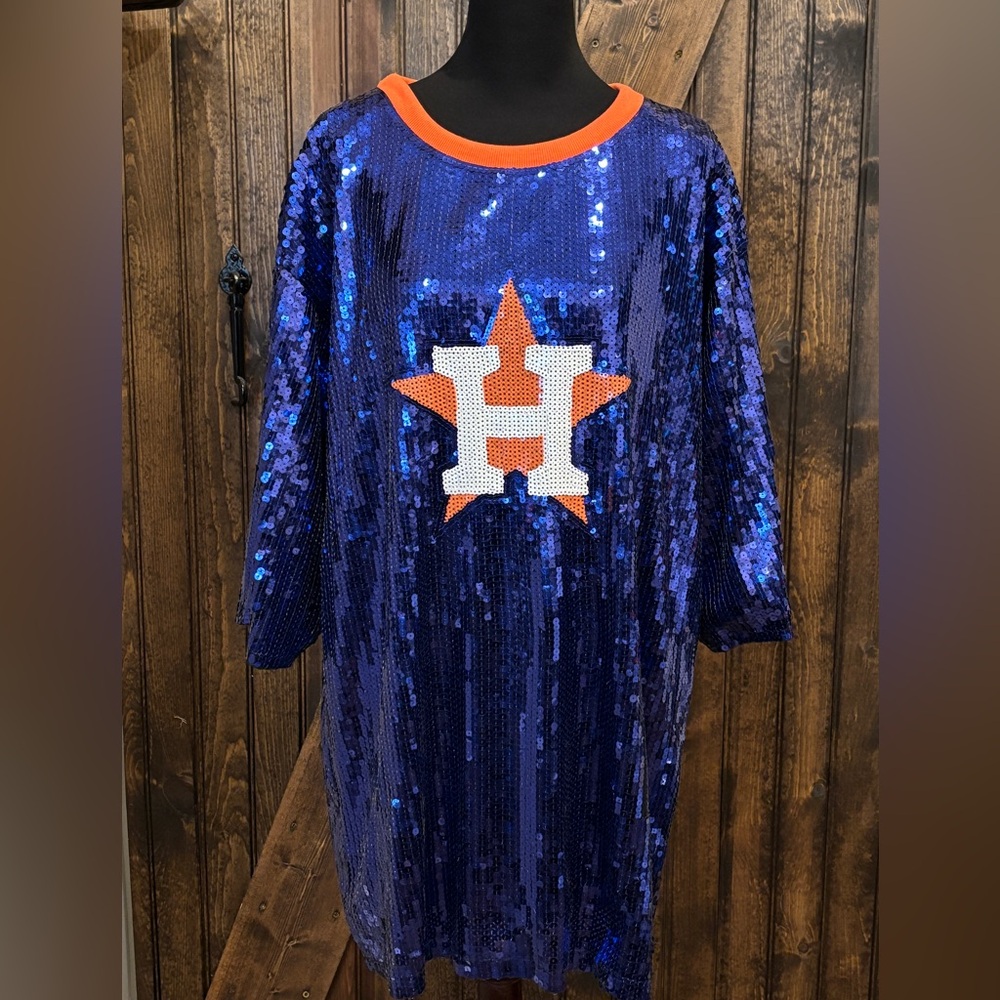 Astros Blue Sequin Tunic/Dress with Star Logo